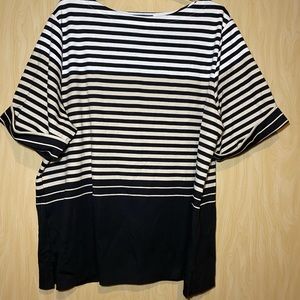 KAREN SCOTT WOMAN STRIPED BLOUSE  SHIRT SIZE 3X
